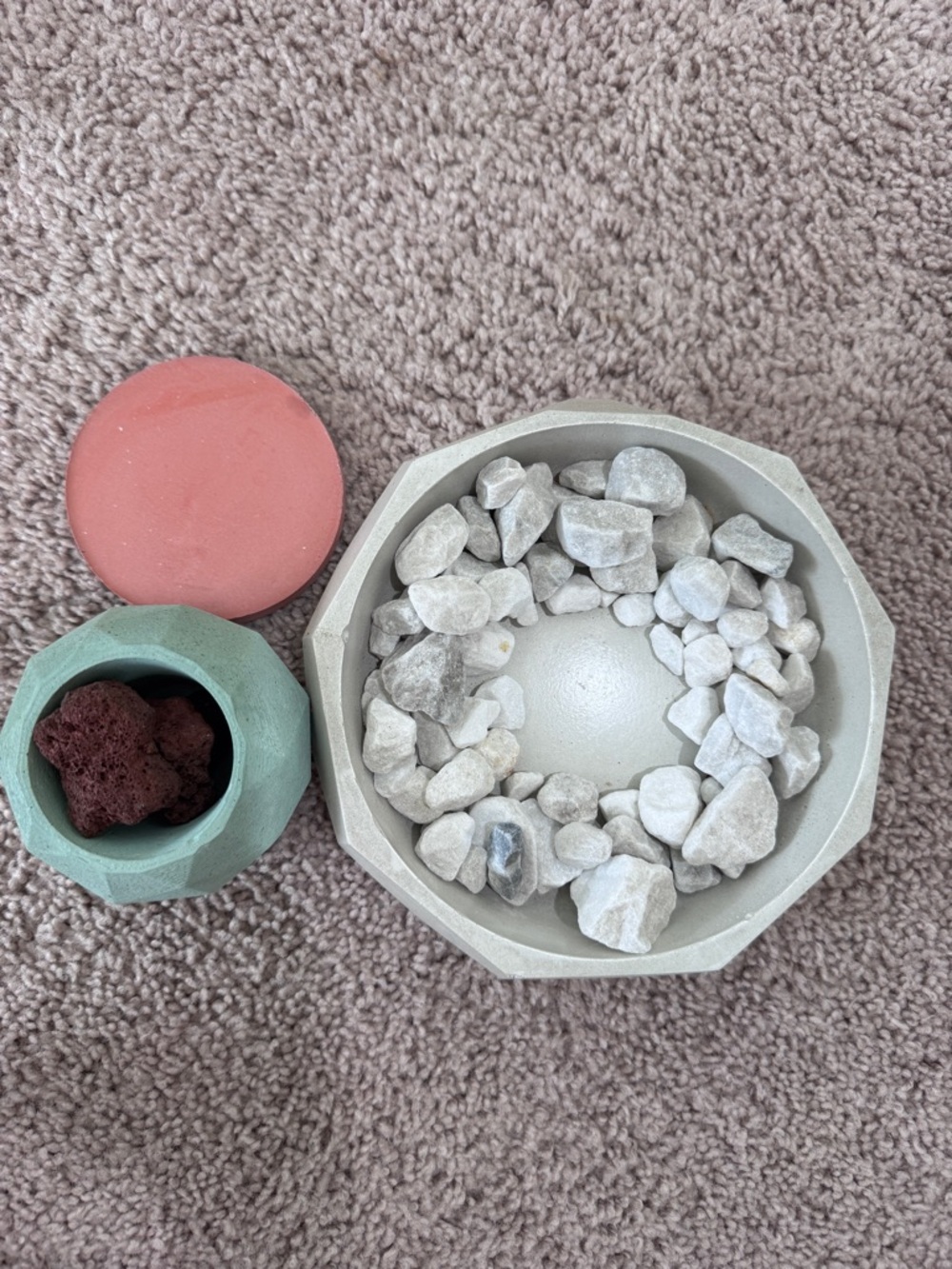 Mini Handmade Cement Decor FirePit - Picture 2 of 2
